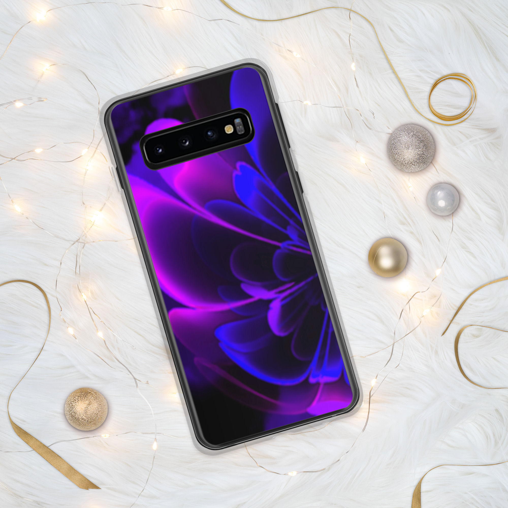 Samsung Case | Abstract Fractal, Indigo Violet Stylized Petals (ID-017)