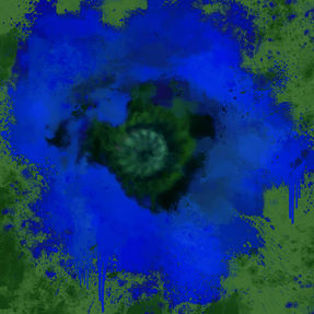 poppy, opium poppy, blue, petals, green, bloom, bloomed, vivid flower, painted petals, watercolor, dark seeds, vivid, radiant colour, contrast, silvery grey, painted gray, blue shades