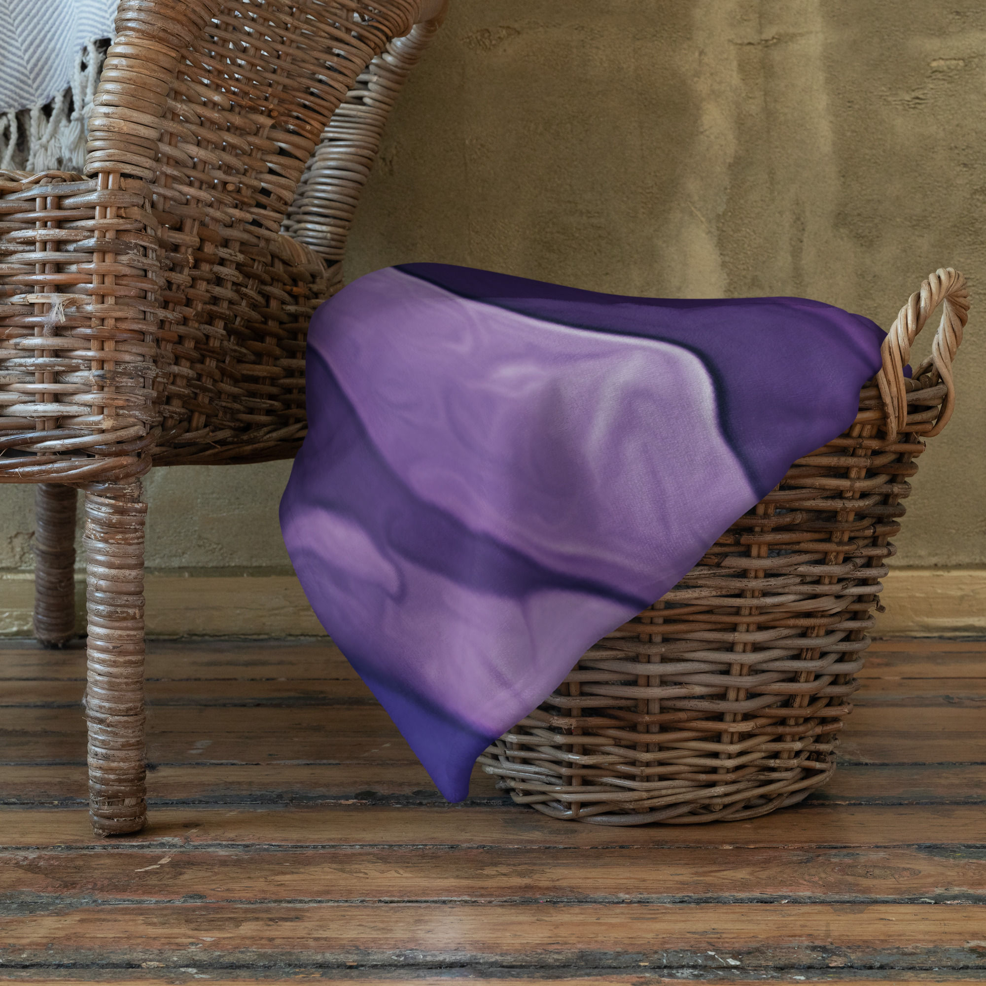 Throw Blanket | Photo Edit, Indigo Petals Cactus Orchid (ID-075)