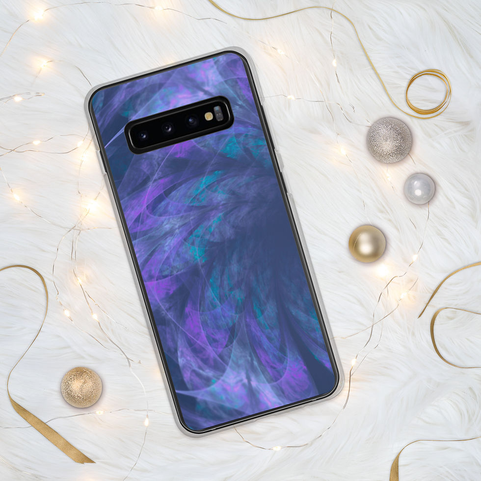 Thumbnail: Samsung Case | Abstract Fractal, Blue Violet Thin  Petals (ID-071)