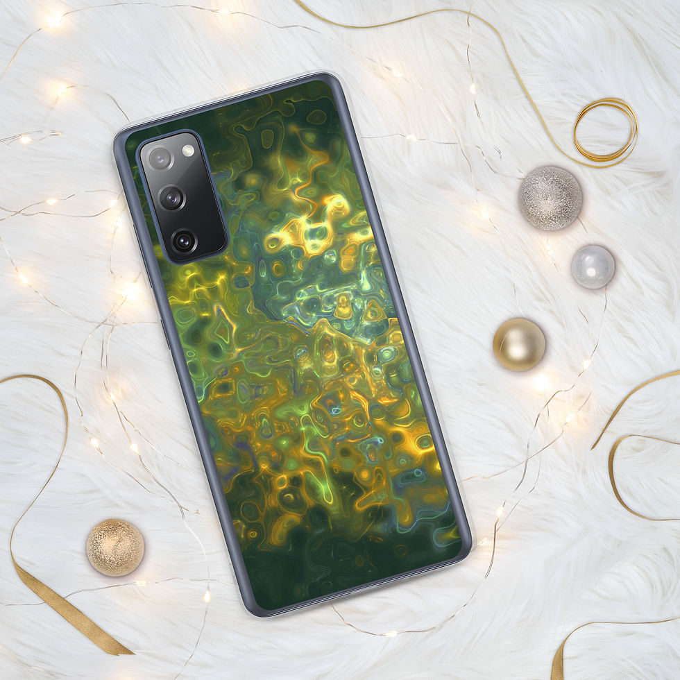 Thumbnail: Samsung Case | Abstract Pattern, Green Yellow Shiny Stone (ID-085)