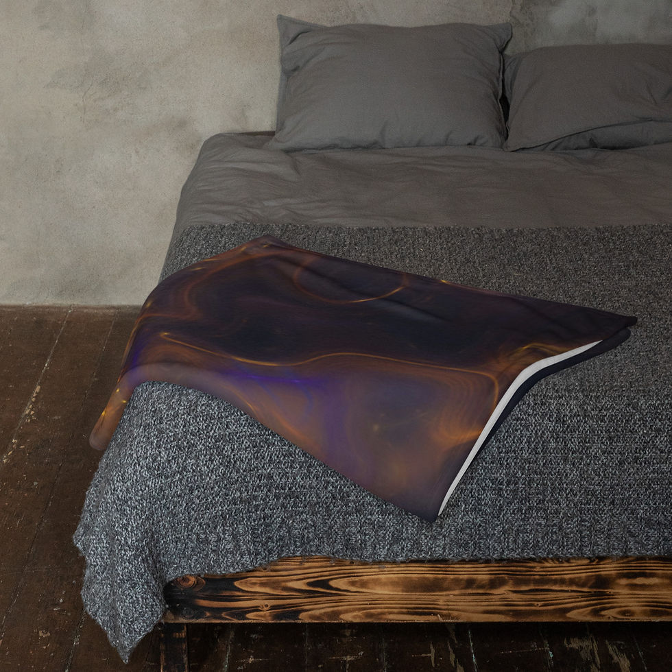Thumbnail: Throw Blanket | Abstract Pattern, Purple Yellow Shiny (ID-086)