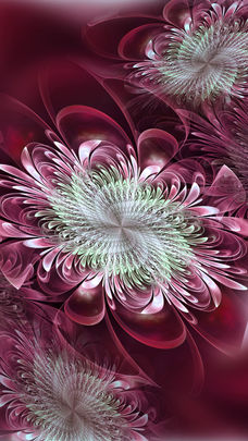 Fantastic Metallic Flower Fractal Violet Purple Colors Background / Wallpaper 1080&1920 image free to download.
