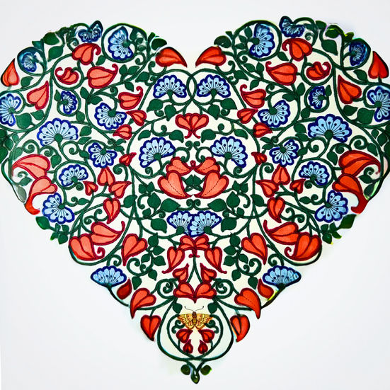 Coração florido