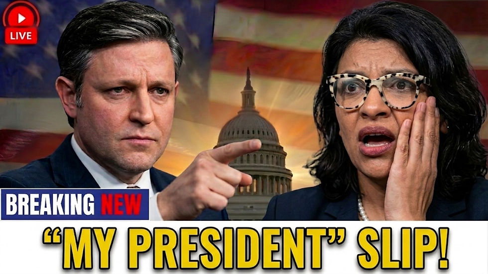 JUST NOW Mike Johnson Confronts Rep. Rashida Tlaib on Dual Loyalty — My President Slip Caught on Camera