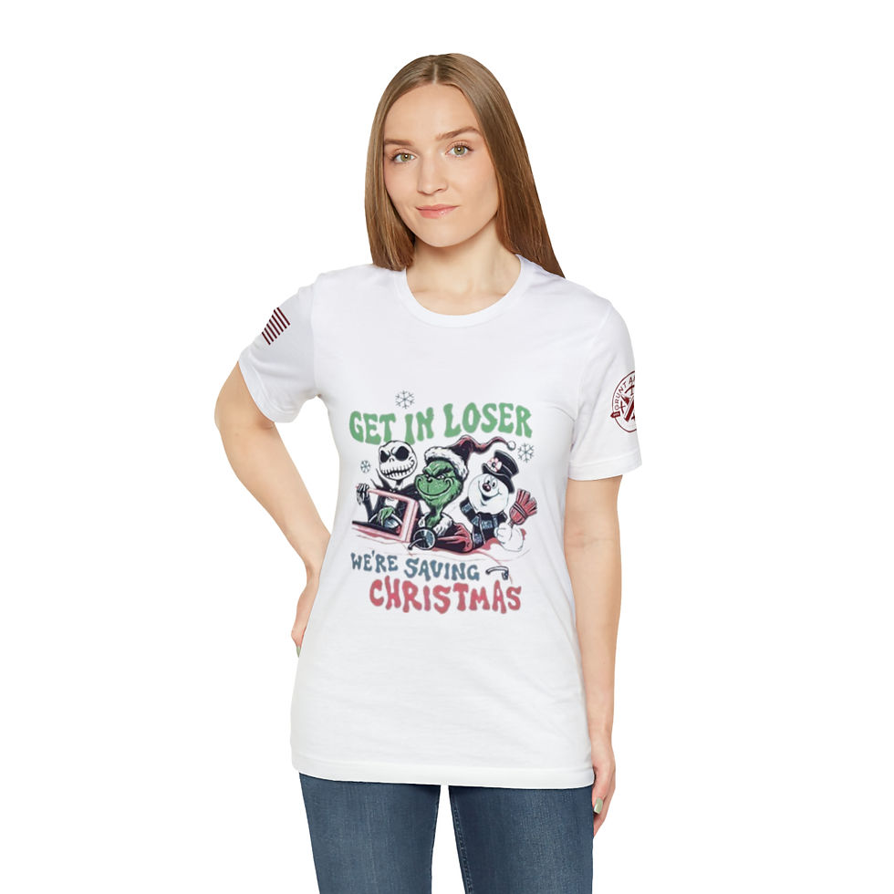 Thumbnail: Women's Get in were saving Christmas T shirt