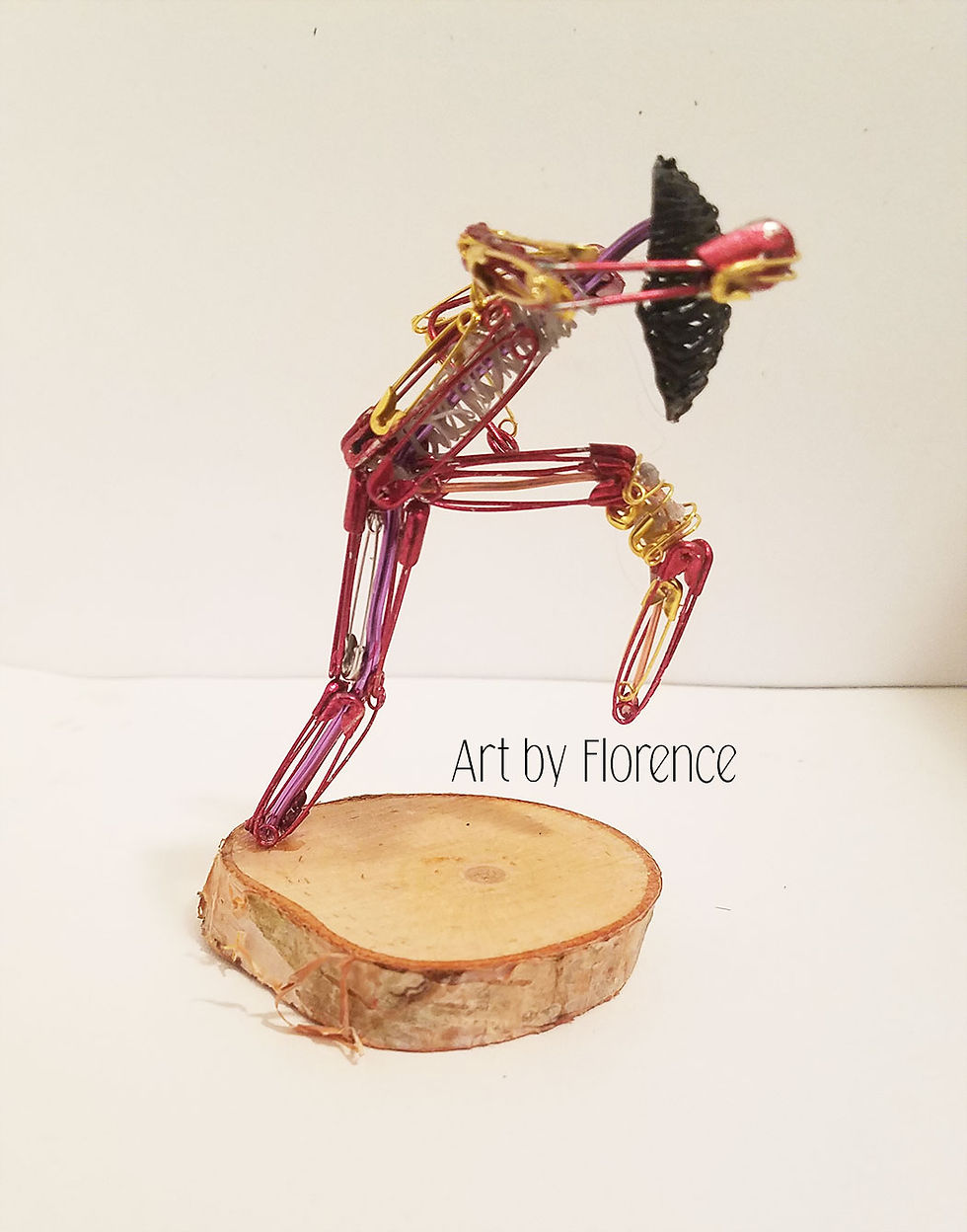 Sculptured Hurdler - Safety Pins Visual Artform