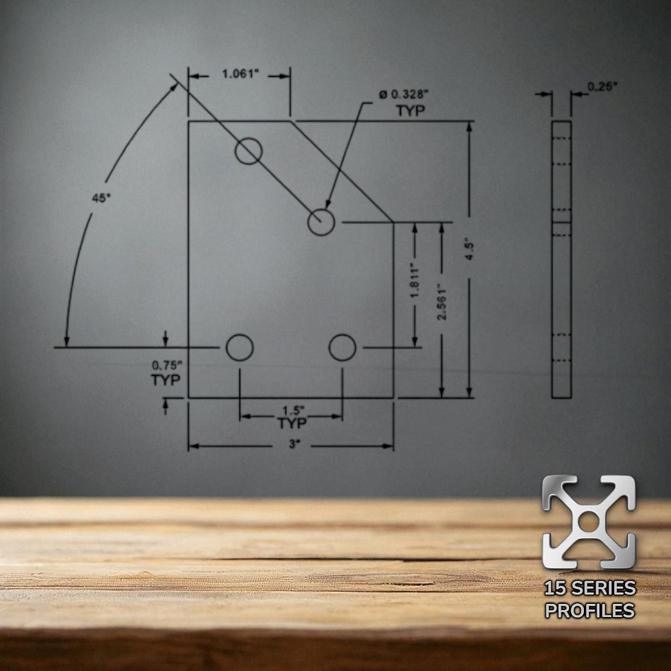 Thumbnail: 4 Hole | 45 Degree Angled Flat Plate