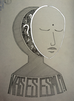 self-portrait using only letters etc