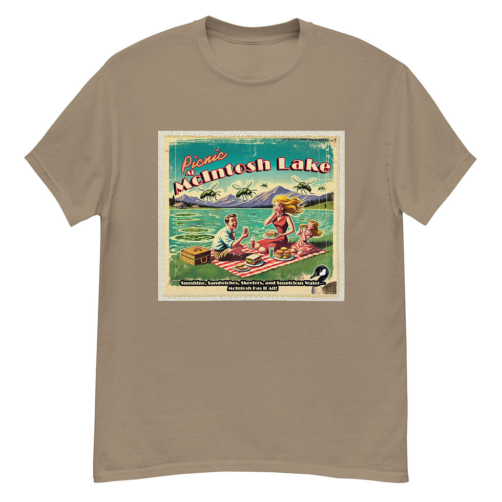 Thumbnail: Picnic at McIntosh Lake T-Shirt – Longmont’s Favorite Buggy Spot