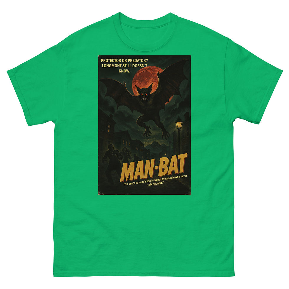 Thumbnail: Longmont Man-Bat Cryptid T-Shirt – Colorado Urban Legend Tee