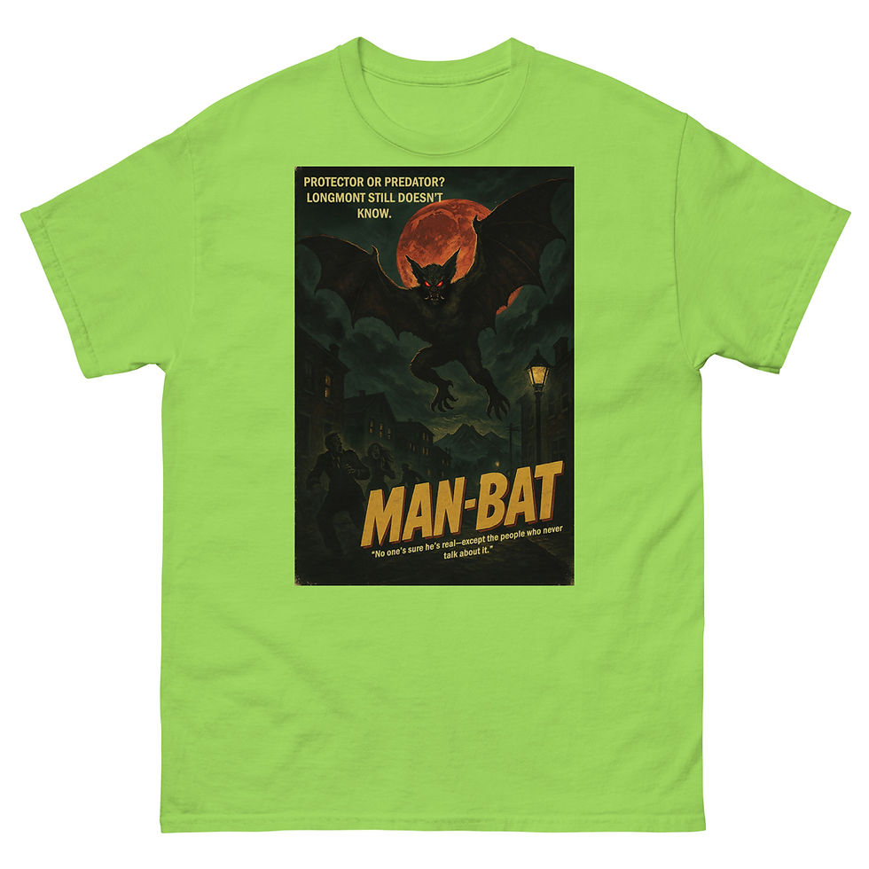 Thumbnail: Longmont Man-Bat Cryptid T-Shirt – Colorado Urban Legend Tee