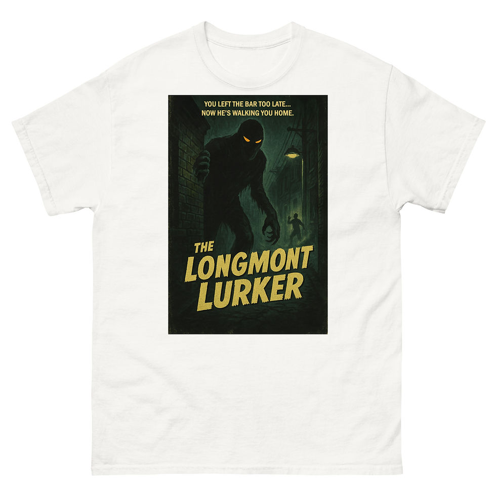 Thumbnail: Longmont Lurker Cryptid T-Shirt – Colorado Urban Legend Streetwear