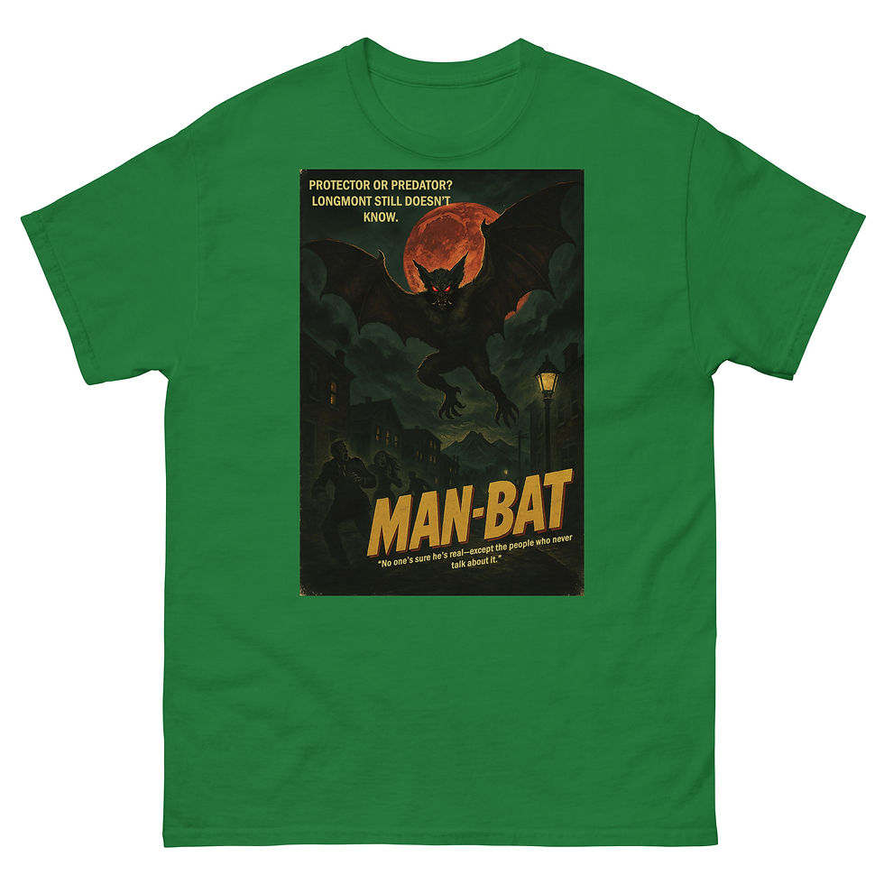 Thumbnail: Longmont Man-Bat Cryptid T-Shirt – Colorado Urban Legend Tee