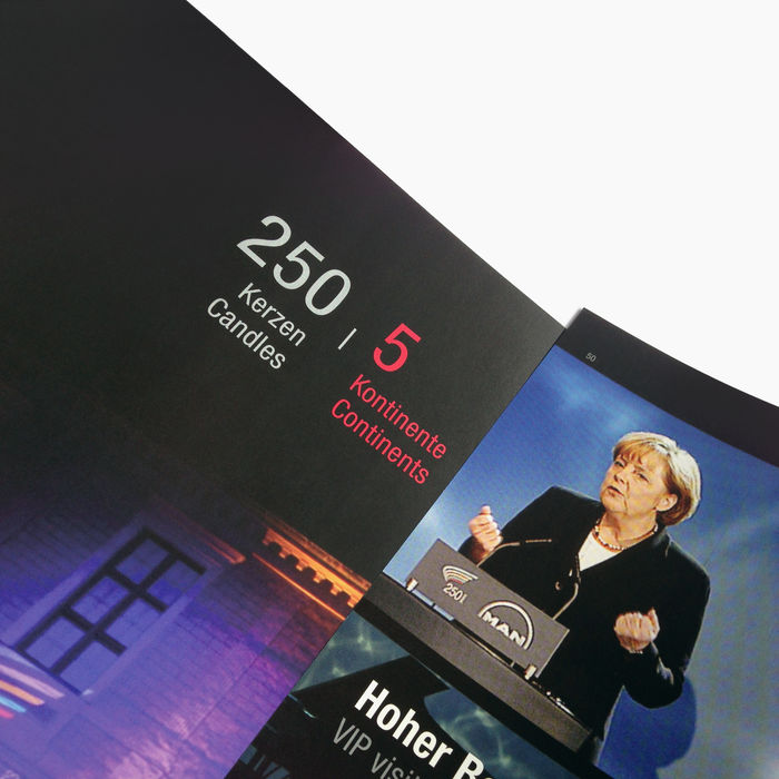 MAN Group
MAN Gruppe
MAN Truck & Bus
MAN Energy Solutions
MAN Diesel & Turbo
250 Years MAN
Corporate Communications
Editorial Design
Anniversary Communication
Gabriele Gutwirth