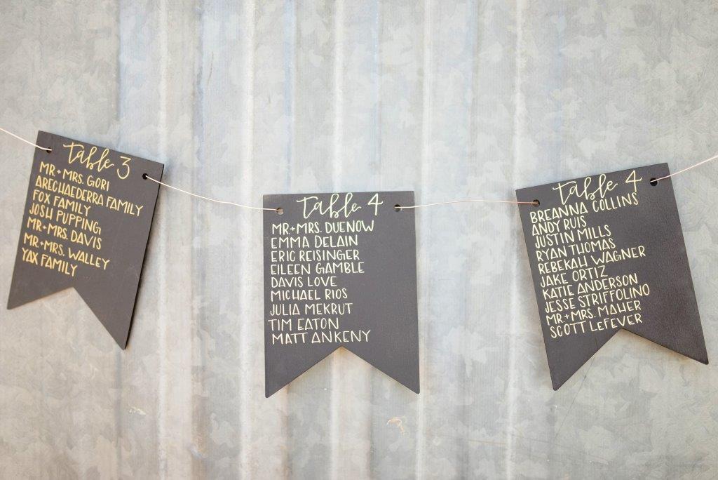 Galvanized Seating Chart
