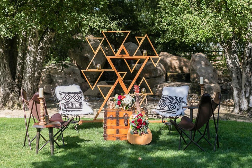Geometric Triangle Backdrop