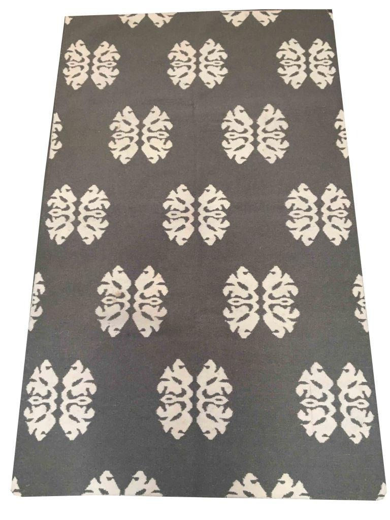 Grey and Cream Area Rug
