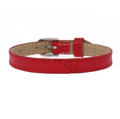 8mm Red Leather Wristband for Sliding Charms (8-0616-Red)
