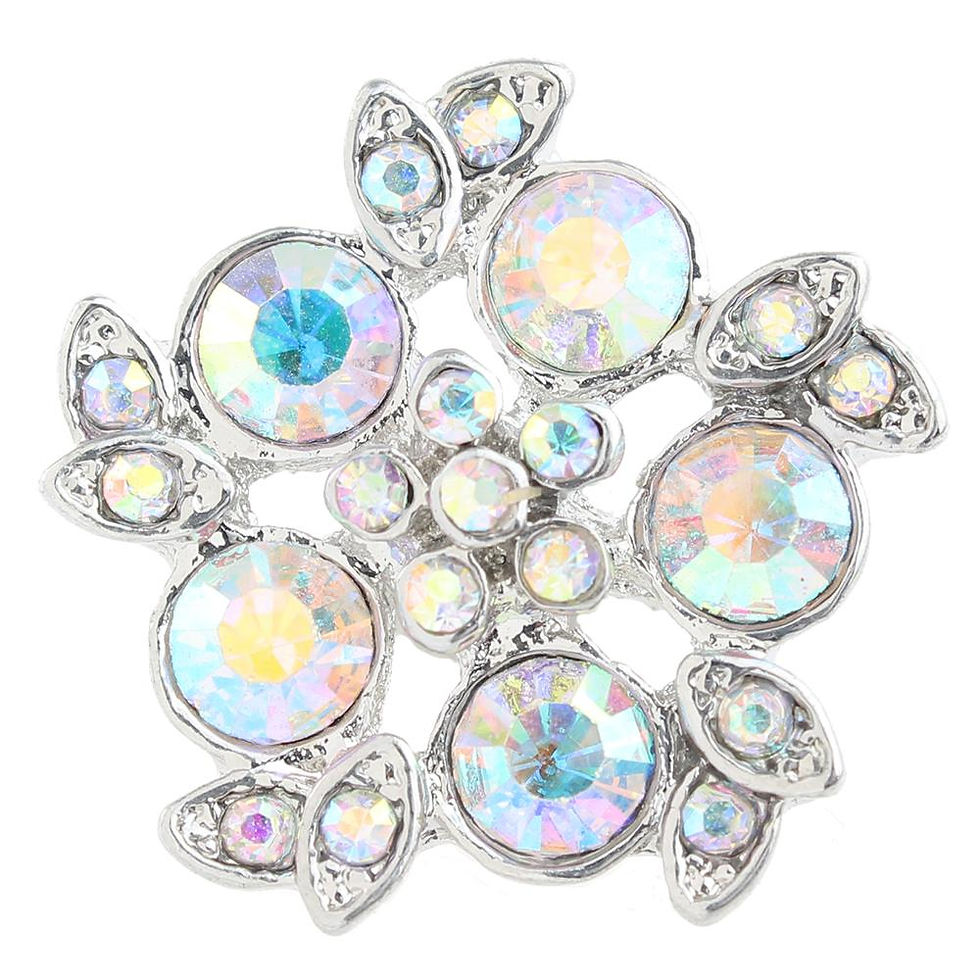 18mm/20mm AB Stone Swirling Flower Snap (1820~2552J)