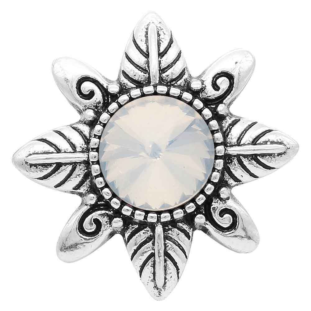 18mm/20mm Frosted Stone Petaled Flower Snap (1820~6573C)