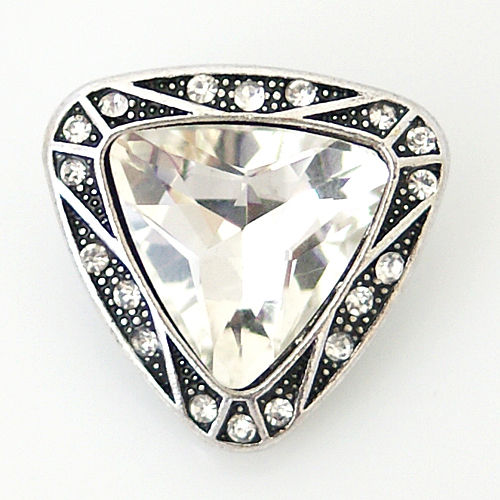 18mm/20mm Triangle w/ Clear Center Rhinestone Snap (1820-8183-CO)