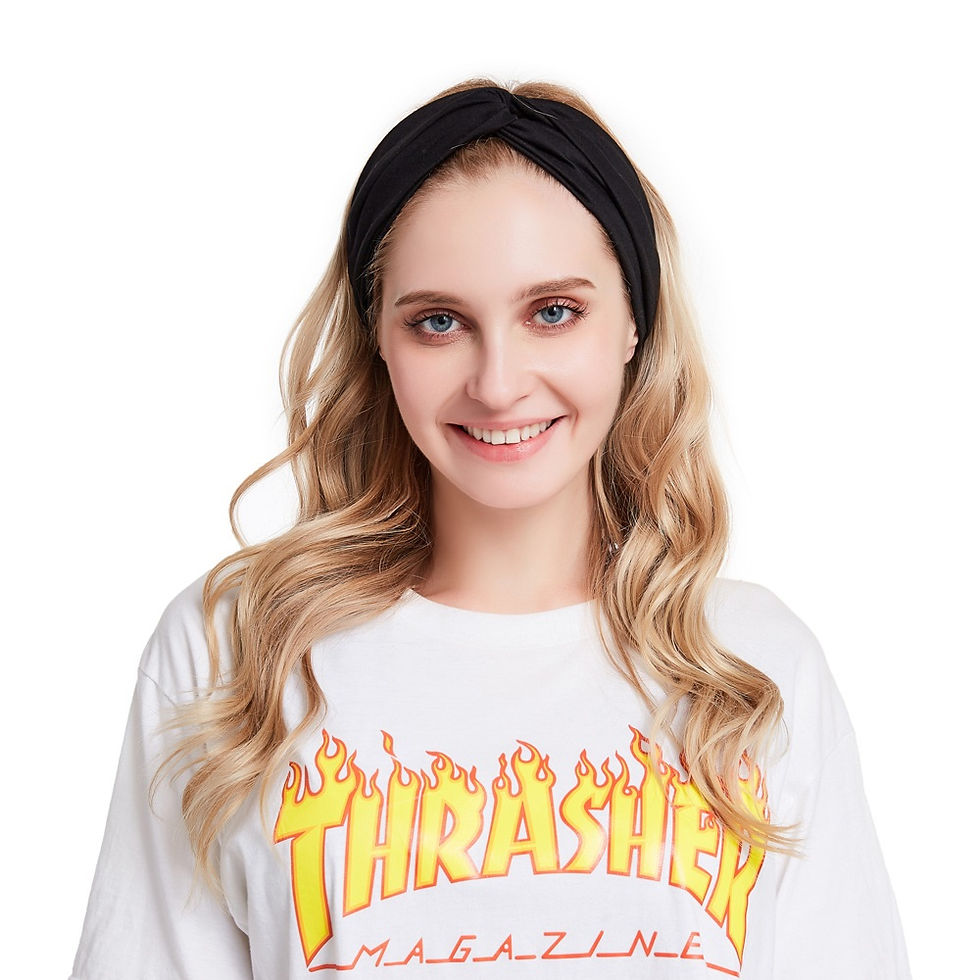 Thumbnail: Chartreuse T-Shirt Fabric Headband (4541-8-CO)
