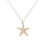 Thumbnail: Faux Gold Star Fish  Necklace w/Chain (3104P-CO)