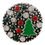 Thumbnail: 18mm/20mm Christmas Pine Tree w/Red, Clear and Clear Snow Snap (1820-7649-E3)