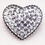 Thumbnail: 18mm/20mm Clear in Clay Rhinestones Heart Snap (1820-4263)
