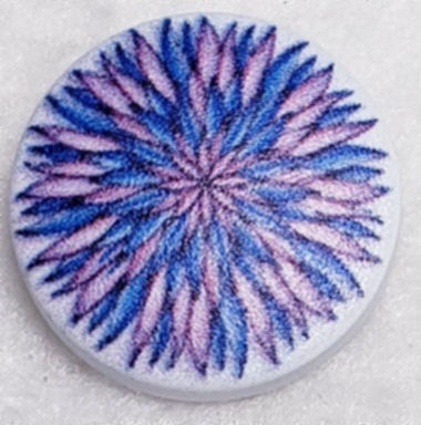 18mm/20mm Pink and Blue Flower Plastic Metal Snaps (1820-2623-CO-E4)