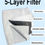 Thumbnail: 5-Layer Filter for Masks with Inside Panel (Set of 3) (4635T-CO)