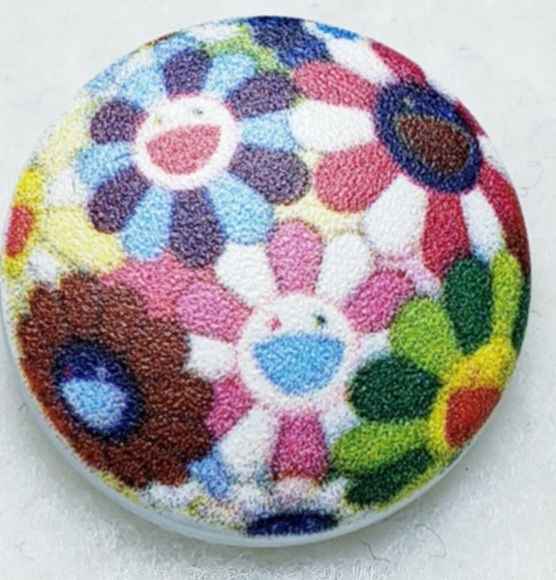 18mm/20mm Multi Colored Smiley Flowers Plastic Metal Snaps (1820-1173-E1)