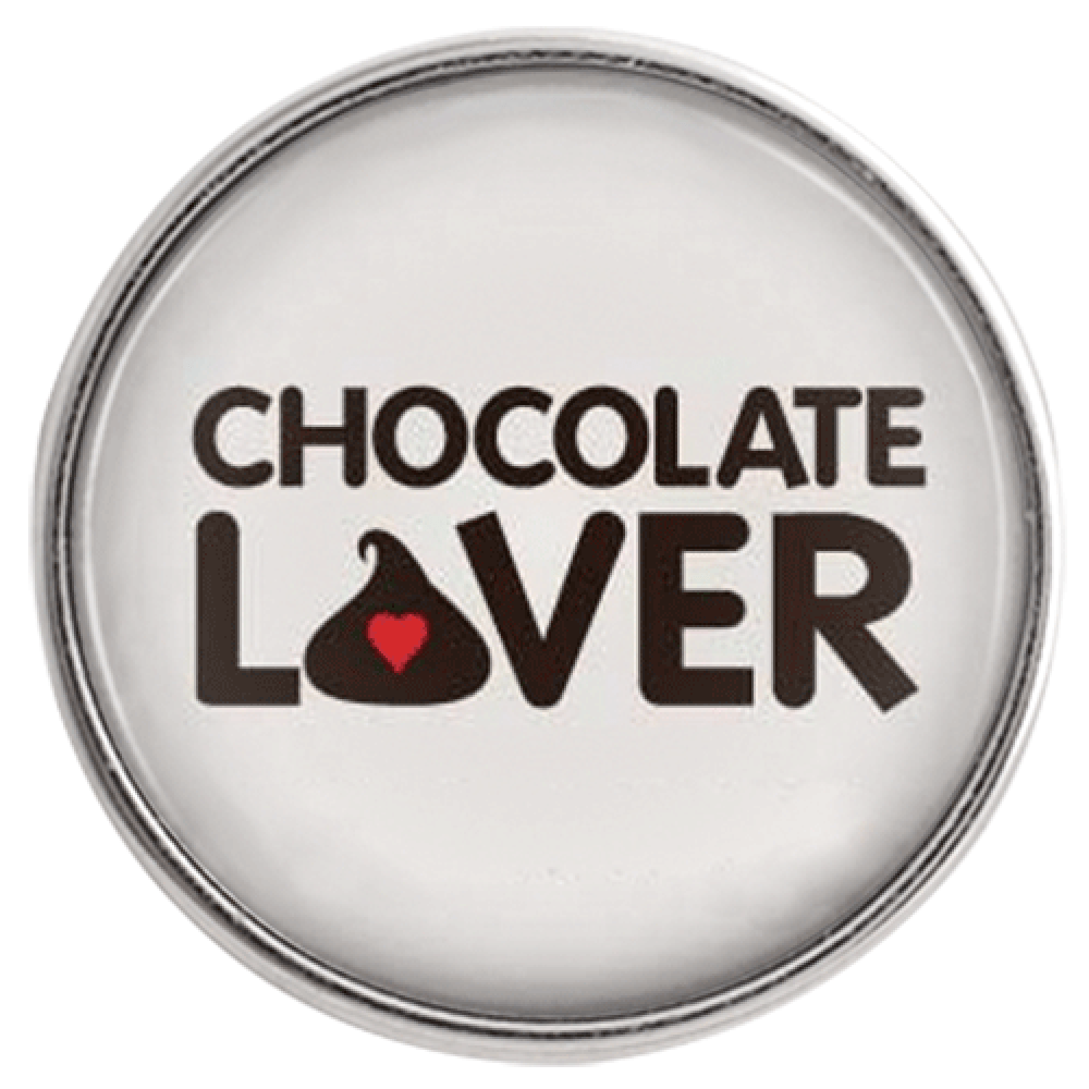 18mm/20mm White Chocolate Lover Glass Snap (1820-1083CO-E6)