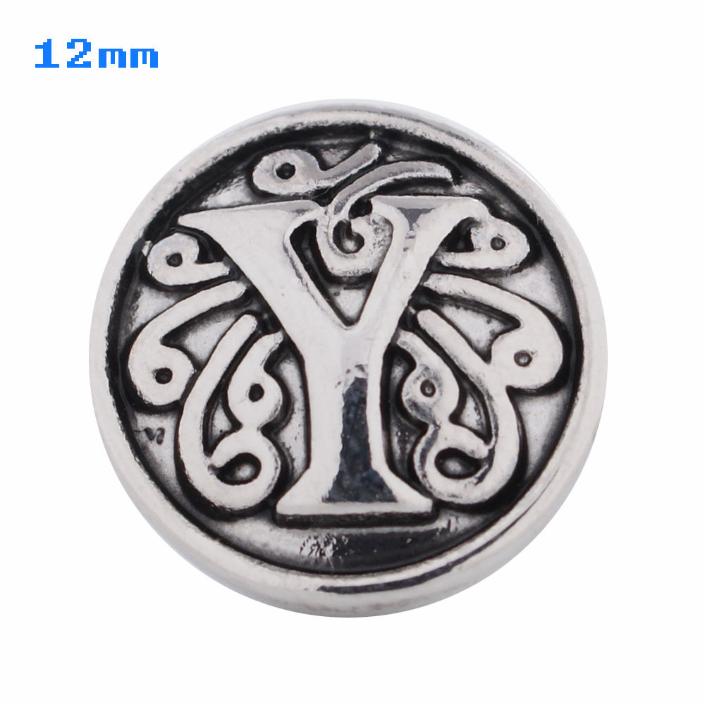 12mm Silver Scrolled "Y" Snap (12-5027-CO)