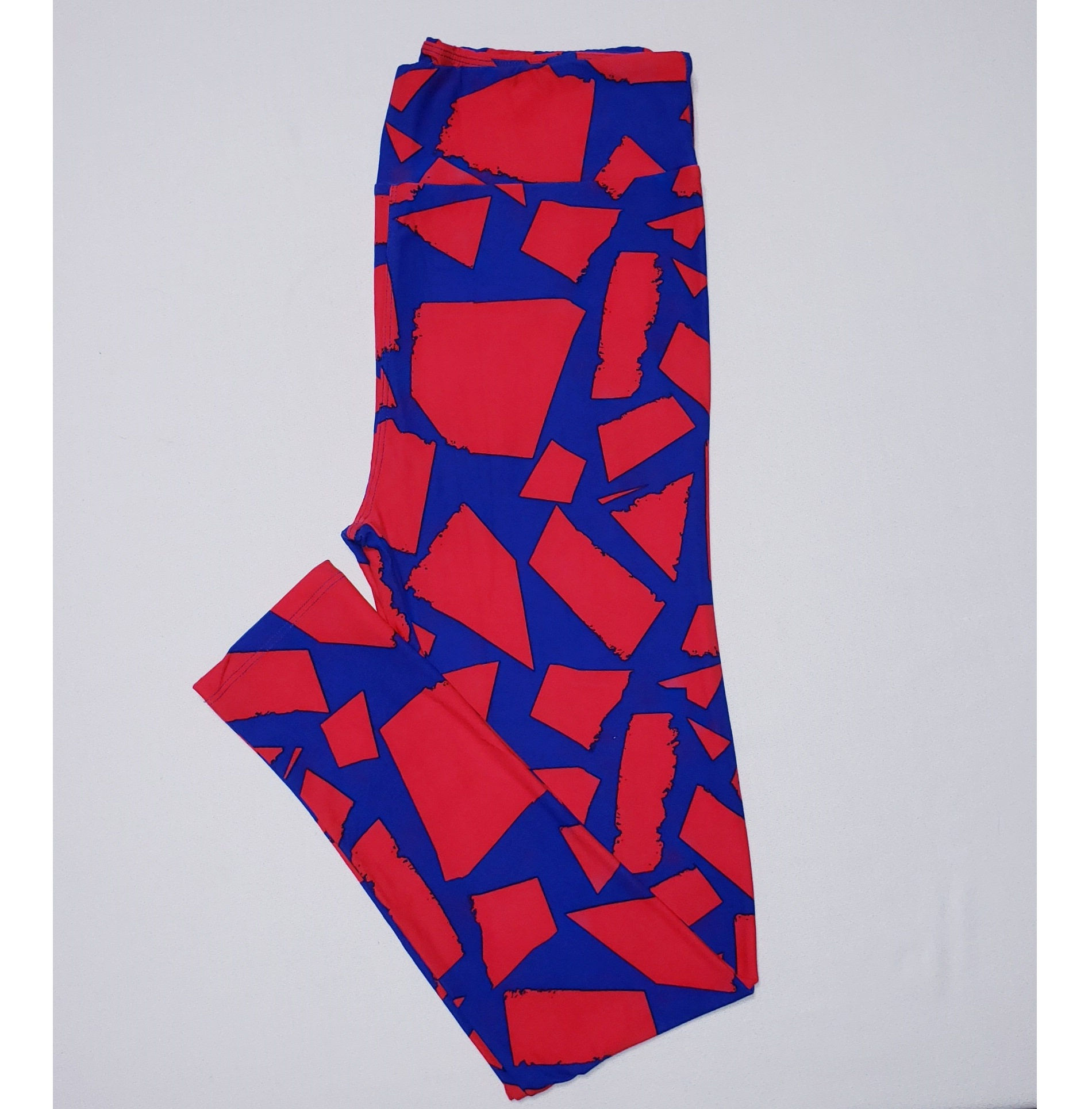 LuLaRoe Red and Blue Mozaic Leggings (9119-LLR-T&C)