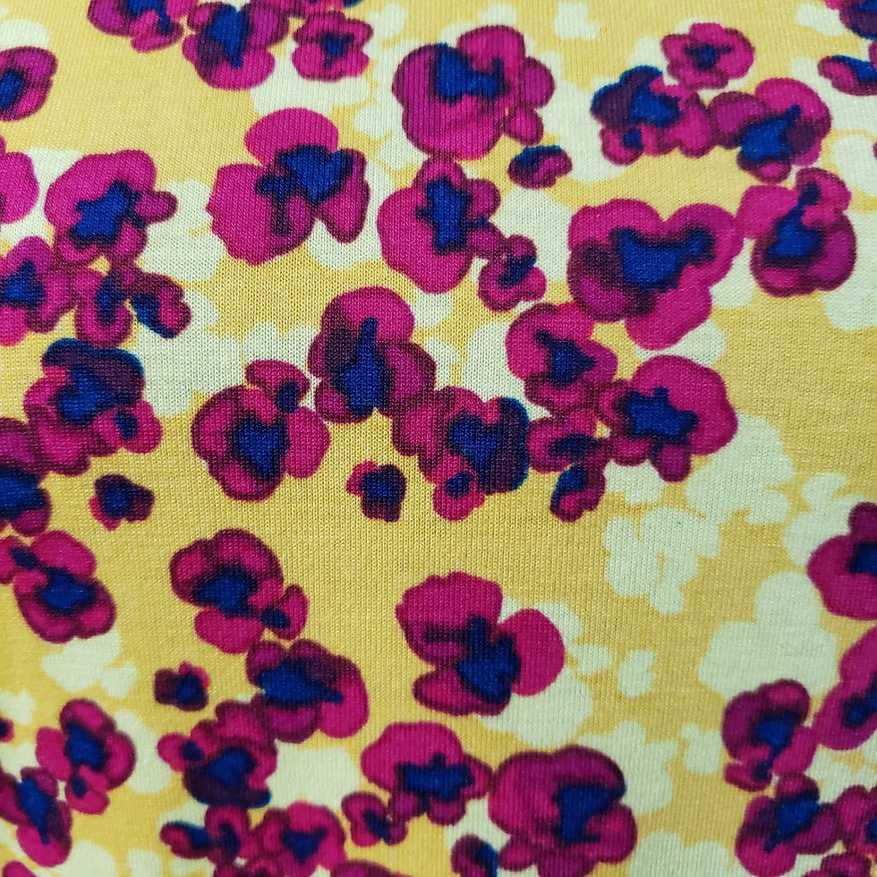 Thumbnail: LuLARoe Randy Red Poppies on Yellow Background Shirt (7051-RANDY-SMALL-E1)