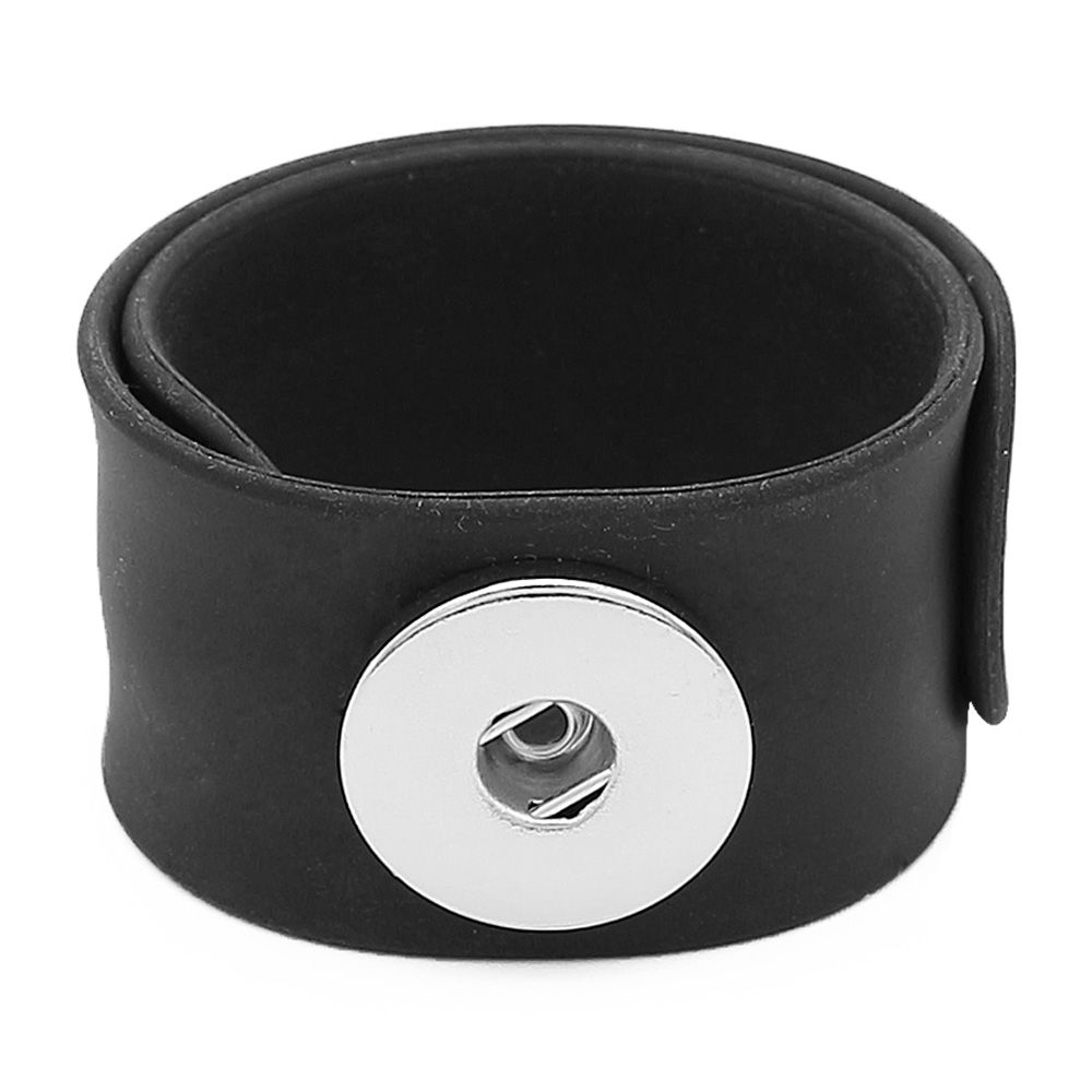 18mm/20mm Black Kid's Silica Gel Wrap Around Bracelet (1820-3013C-E6)