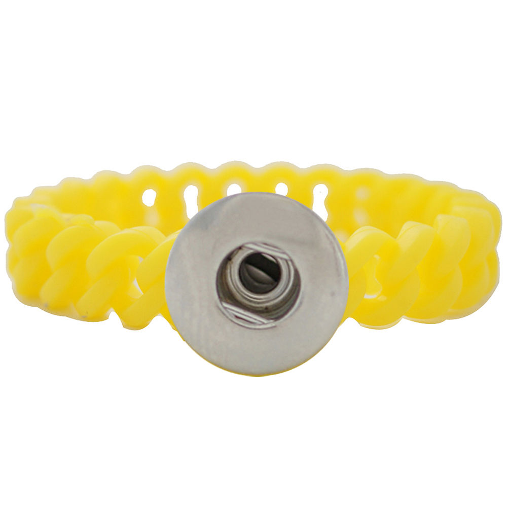 18mm/20mm Snap Yellow Silicone Bracelet - Wrist Size - 6 3/4" (1820-9717-CO-E3)