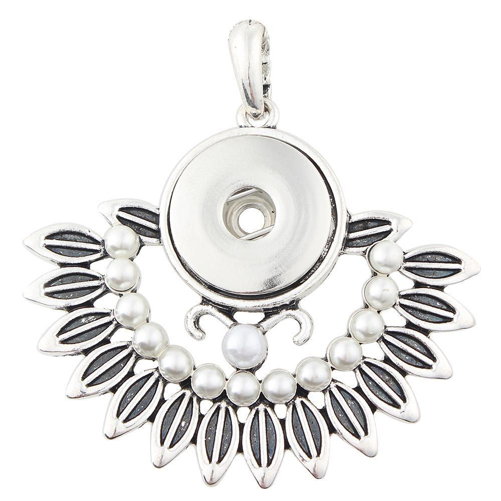 18mm/20mm Feathering w/Pearls Pendant (No Chain) (1820~4011J)