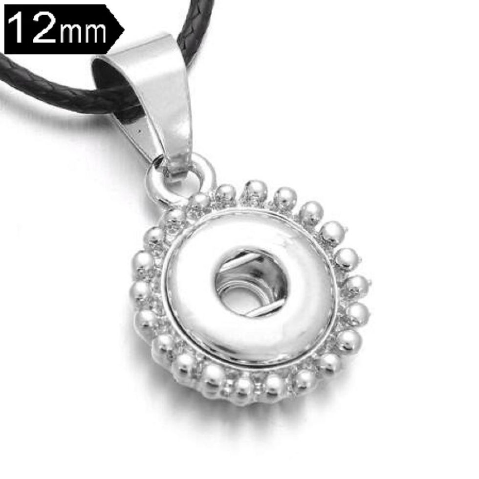 12mm Single Snap w/Ball Trim Pendant (No Chain) (12-0006J-E14)