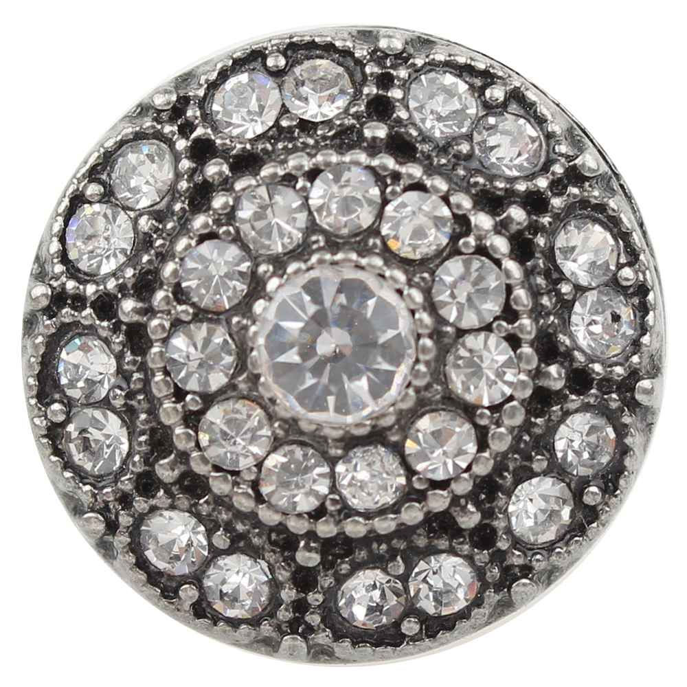 18mm/20mm Clear Rhinestone w/Ripple Shape Snap (1820-1731J)