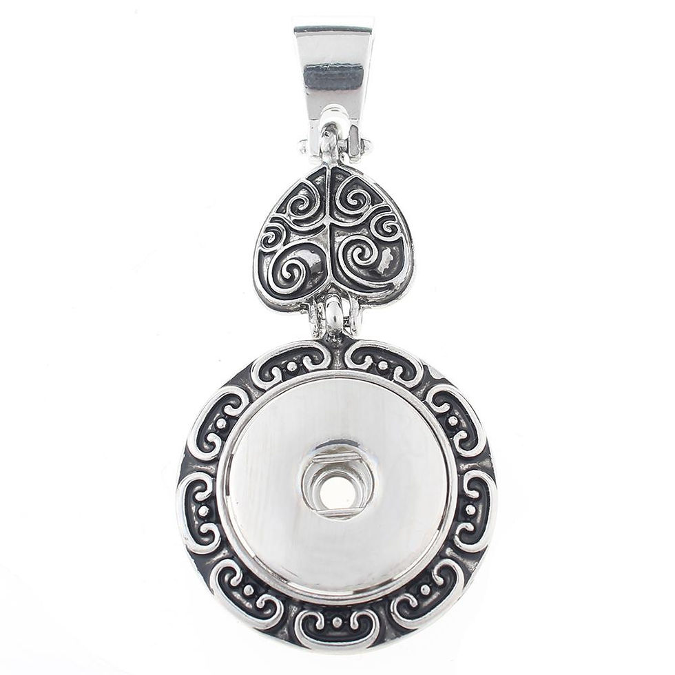 18mm/20mm Scrolled w/Upside Down Heart Pendant (No Chain) (1820-7632J-CO-E3)