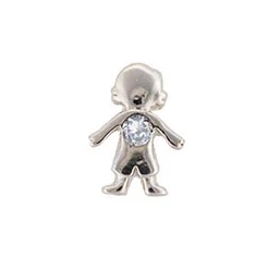 Origami Owl Boy April Birthstone Charm