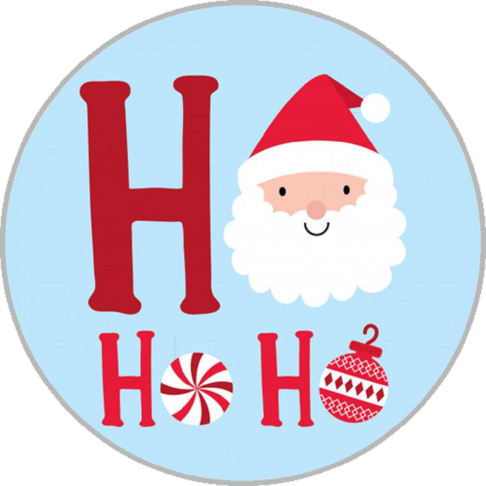 18mm/20mm Santa HO HO HO Glass Dome Snap (1820-3137J)