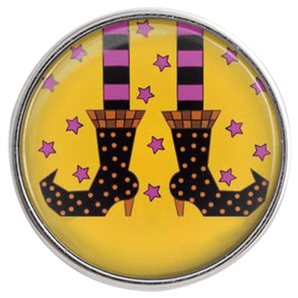 18mm/20mm Witch Legs and Shoes Glass Snap (1820-1093-E18)