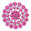 Thumbnail: 18mm/20mm Fuchsia Pink Pearl and Rhinestone Snap (1820-9325C)