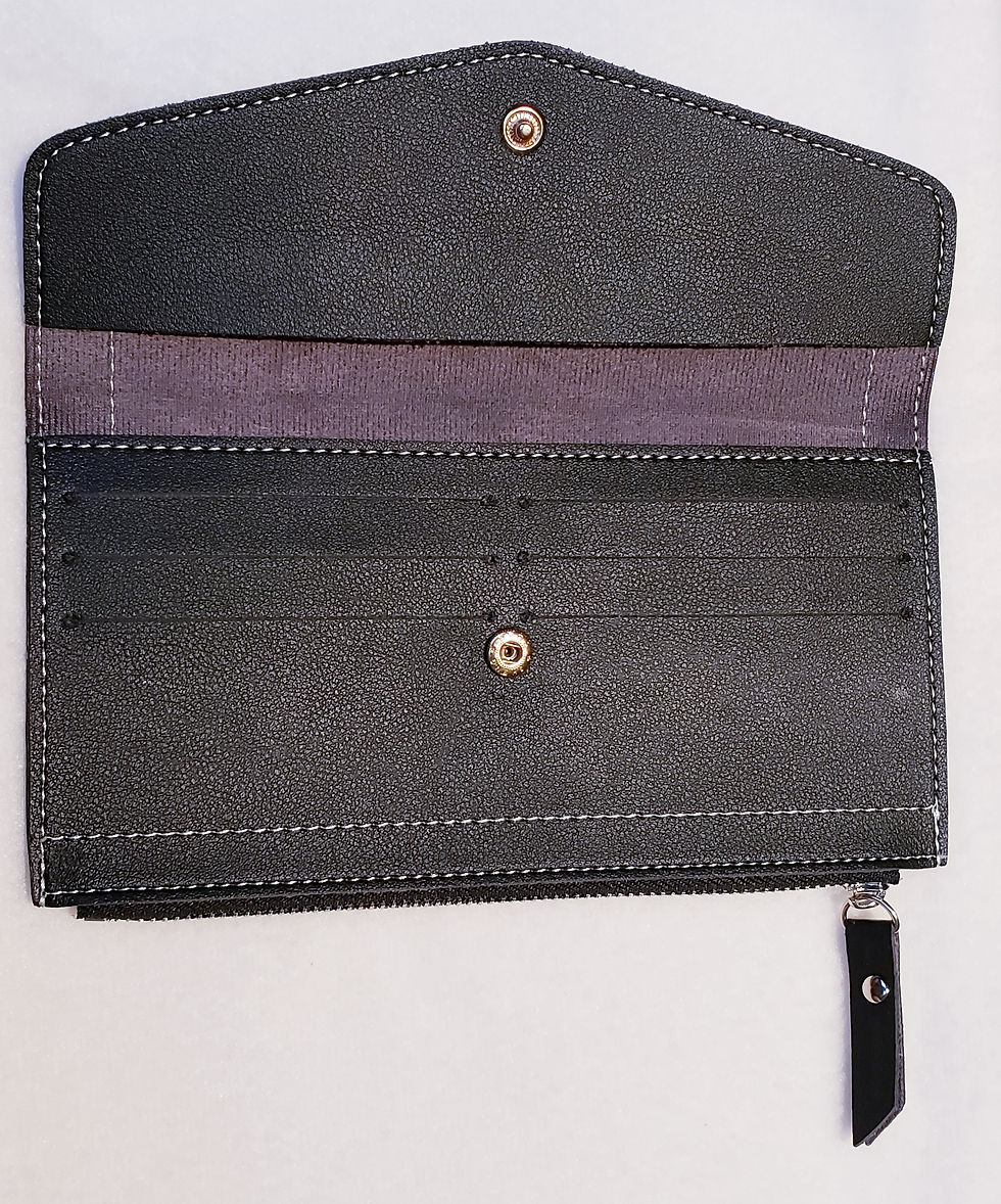 Thumbnail: 18mm/20mm Black  Faux Leather Wallet (1820~0006AX-CO-E1)