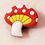 Thumbnail: Kids Silicone Bracelet Accessory - Red and White w/Yellow Mushroom (3007-CO)
