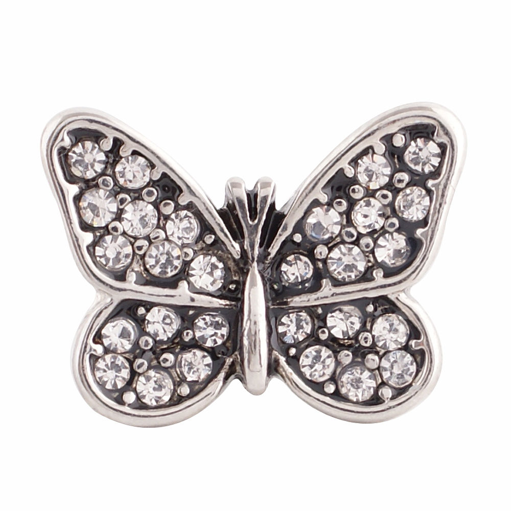 18mm/20mm Clear Rhinestone Butterfly Snap (1820-9645C)